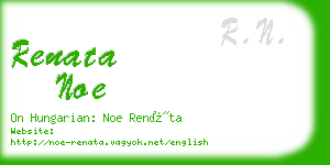 renata noe business card